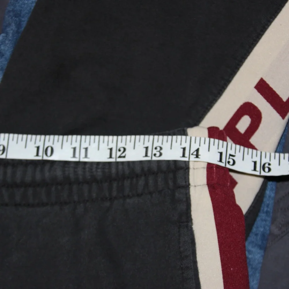 Playboy Sweatpants Mens Small Black Preppy Rare‎ Striped Pockets Rabbit